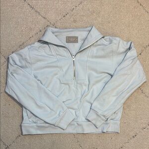 Everlane Light Blue Quarter-Zip Pullover
